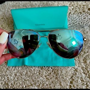 TIFFANY TF3049B 609164 Pale Gold Brown Mirror Women's Sunglasses 58